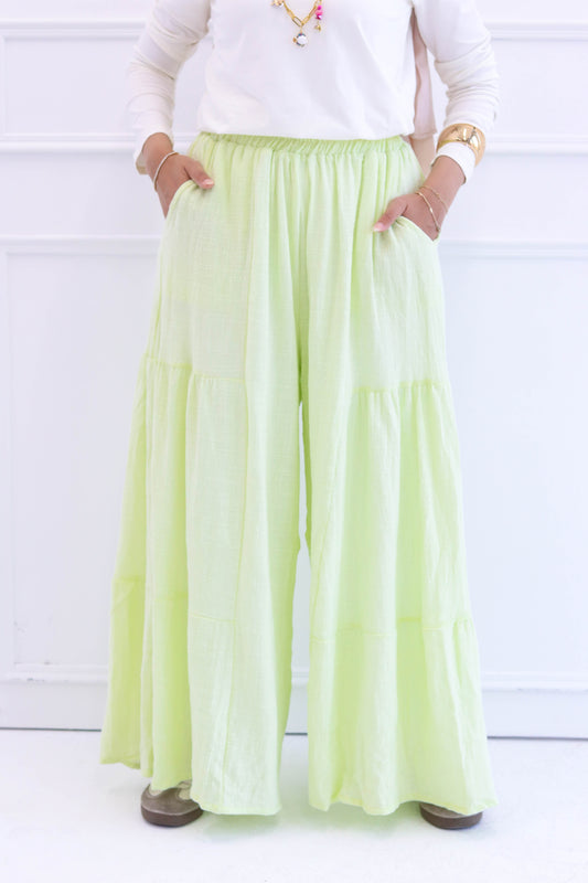 Butter Yellow Wide Leg Pants