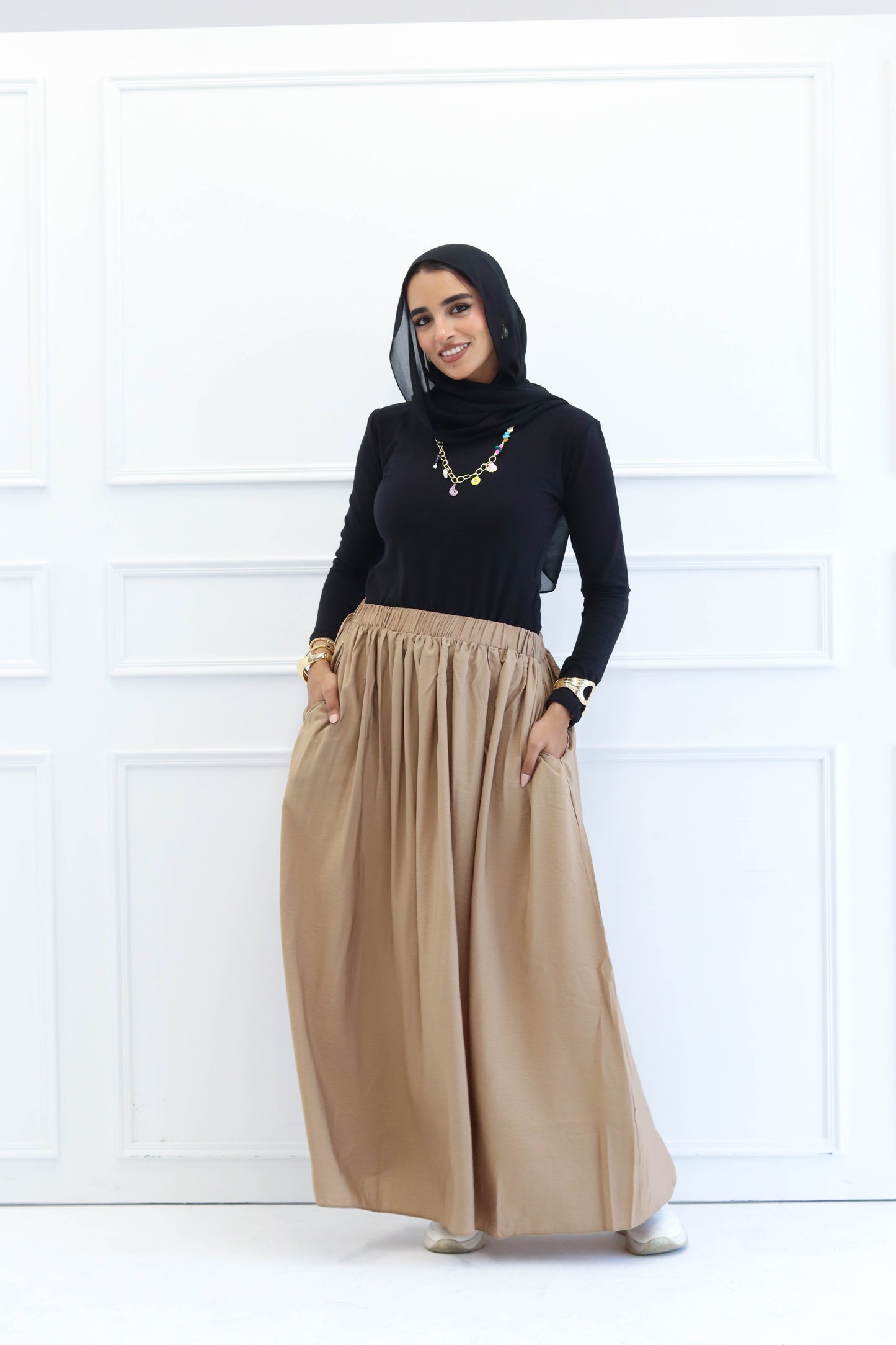 Pleated skirt in Cafe