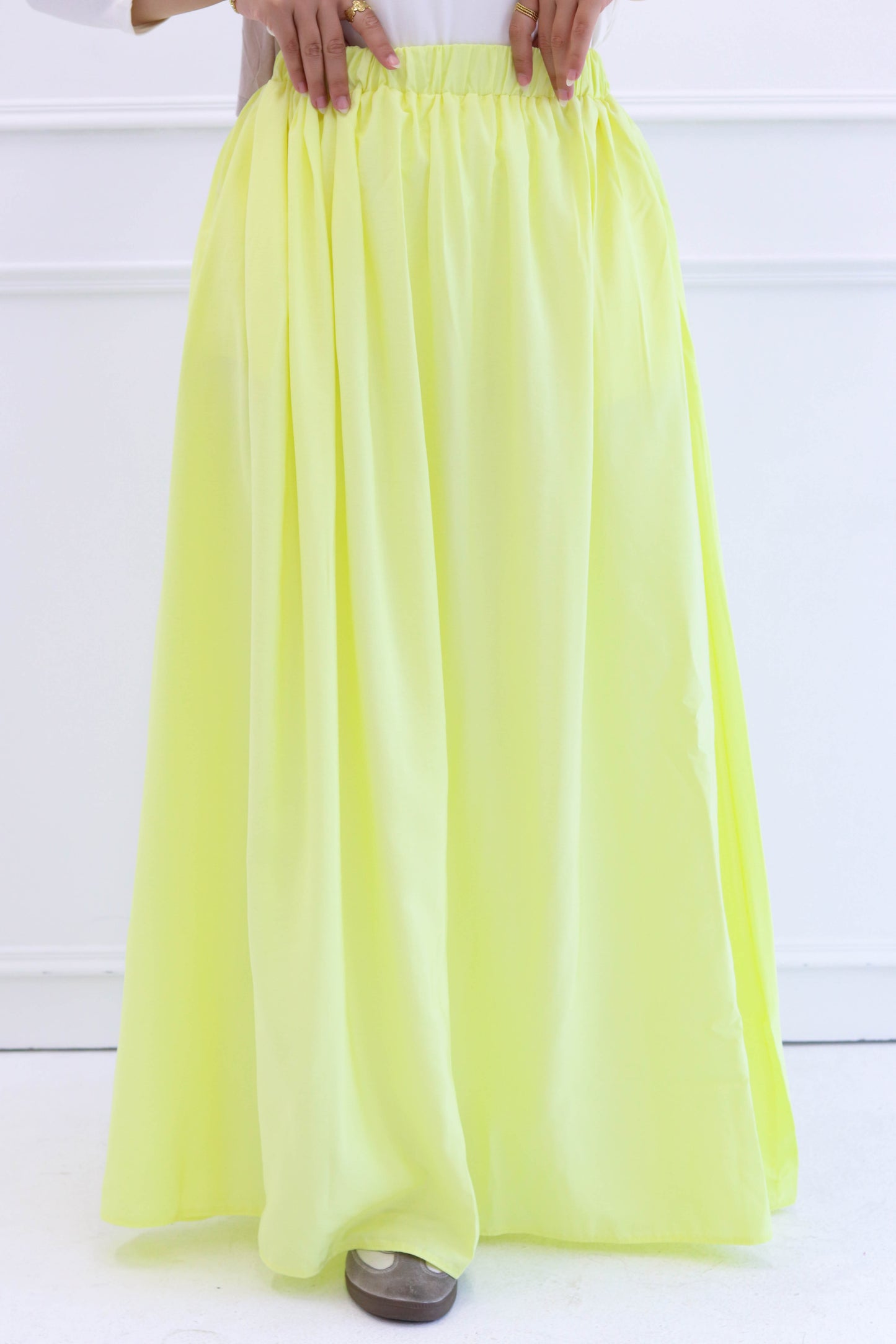 Pleated skirt in Yellow