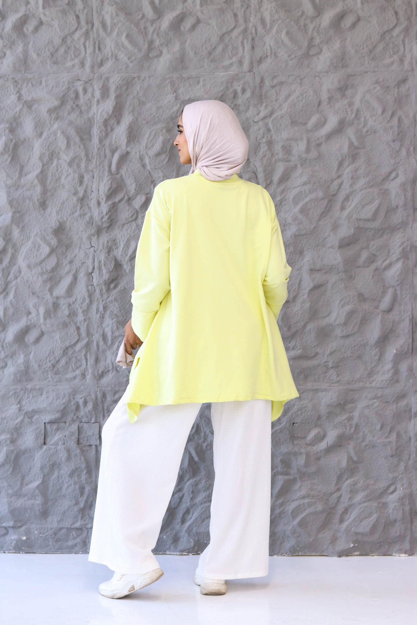 High low cotton top in Yellow
