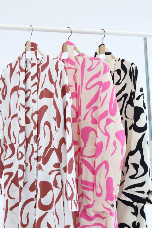 Floral Dress In Brown