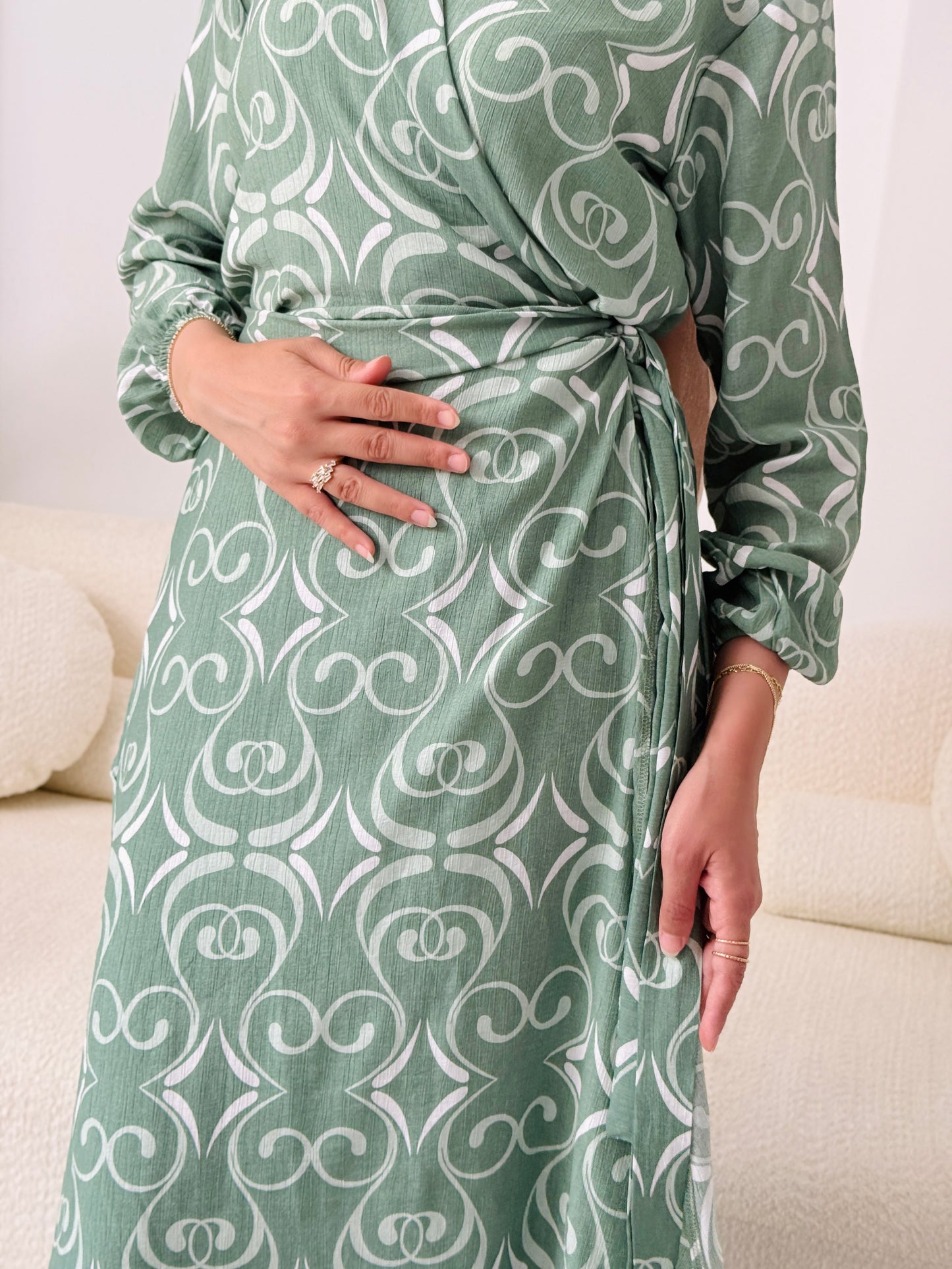 Candy Kayan Dress In Mint Green