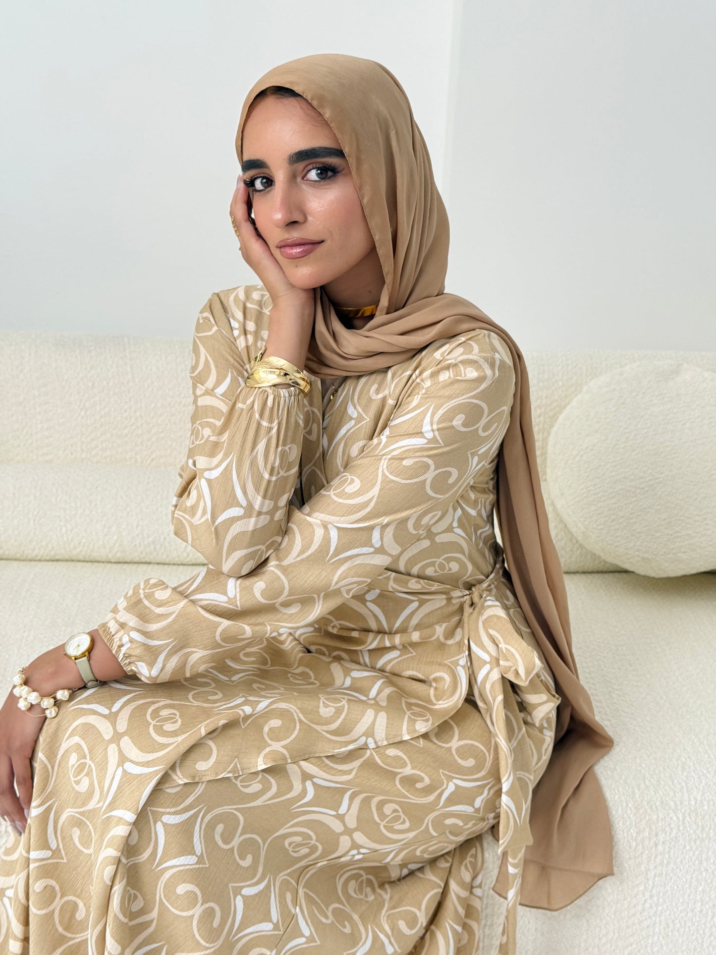 Candy Kayan Dress In Beige