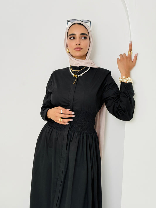 Poplin dress In Black