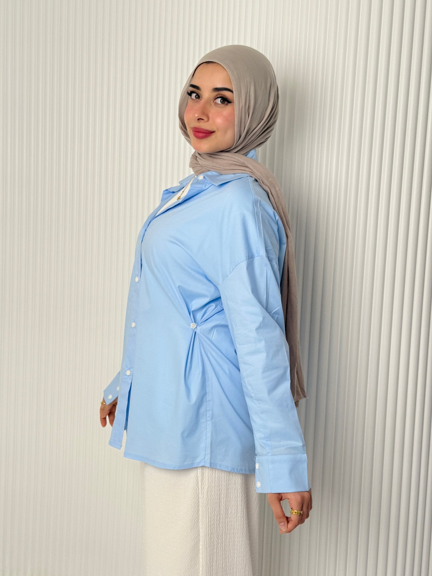 Baby-Blue Poplin Shirt