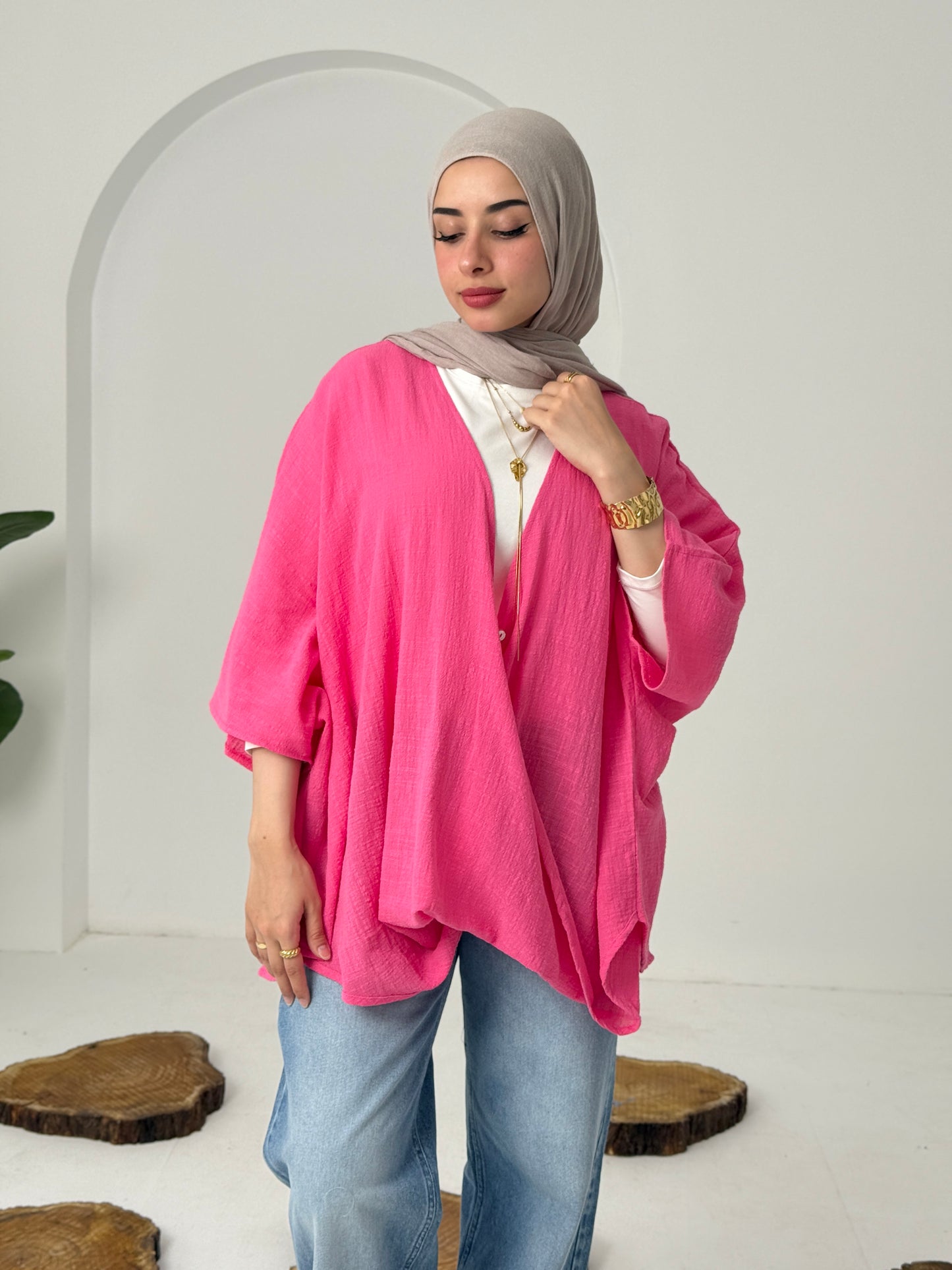 Qurwazih Top In Fucshia