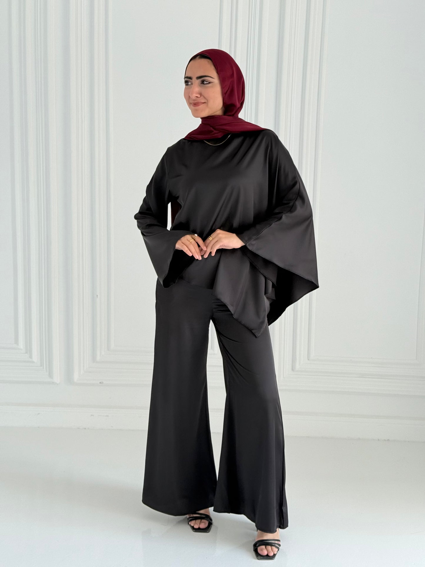 Satin Pants In Black