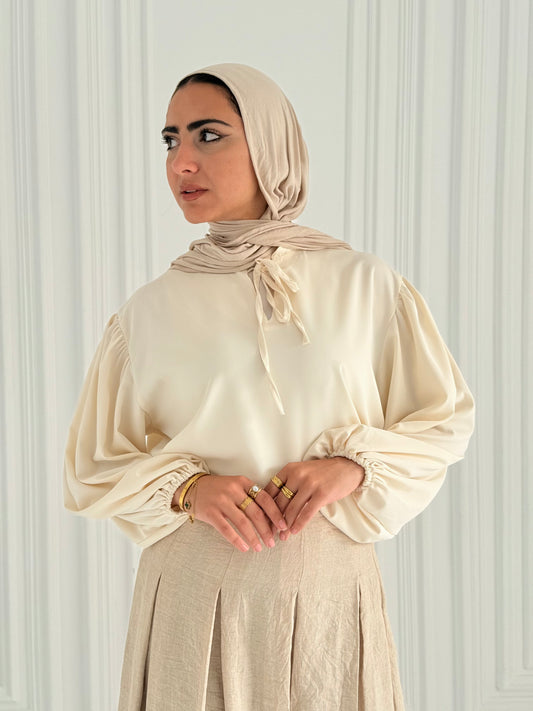 Geska Blouse In Beige