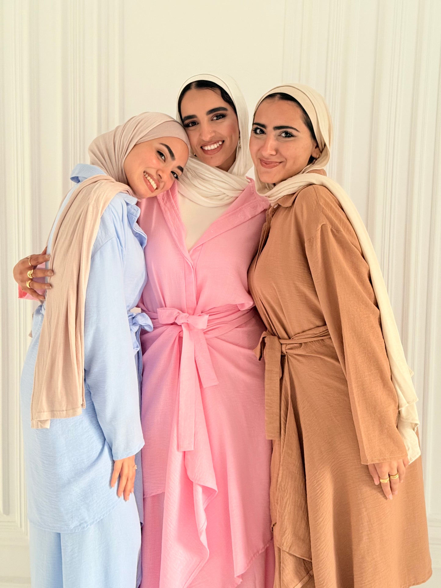 Extension Long Shirt Dress In Pink