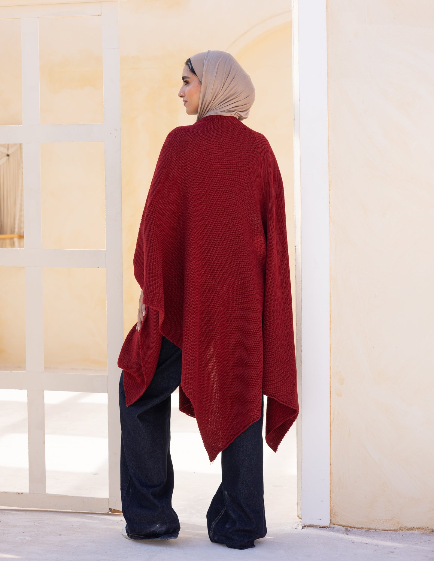 Elle Cape — Maroon