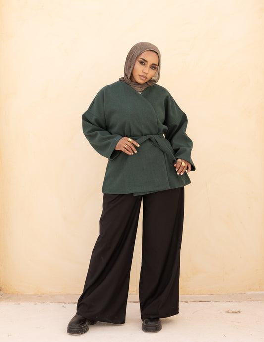 Alma Coat — Emerald Green