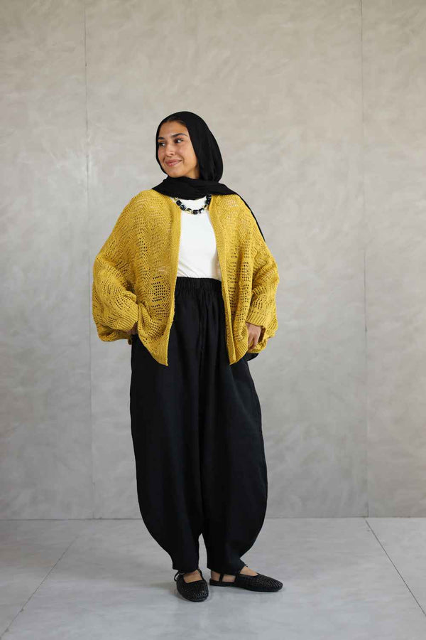 Daisy Cardigan — Mustard