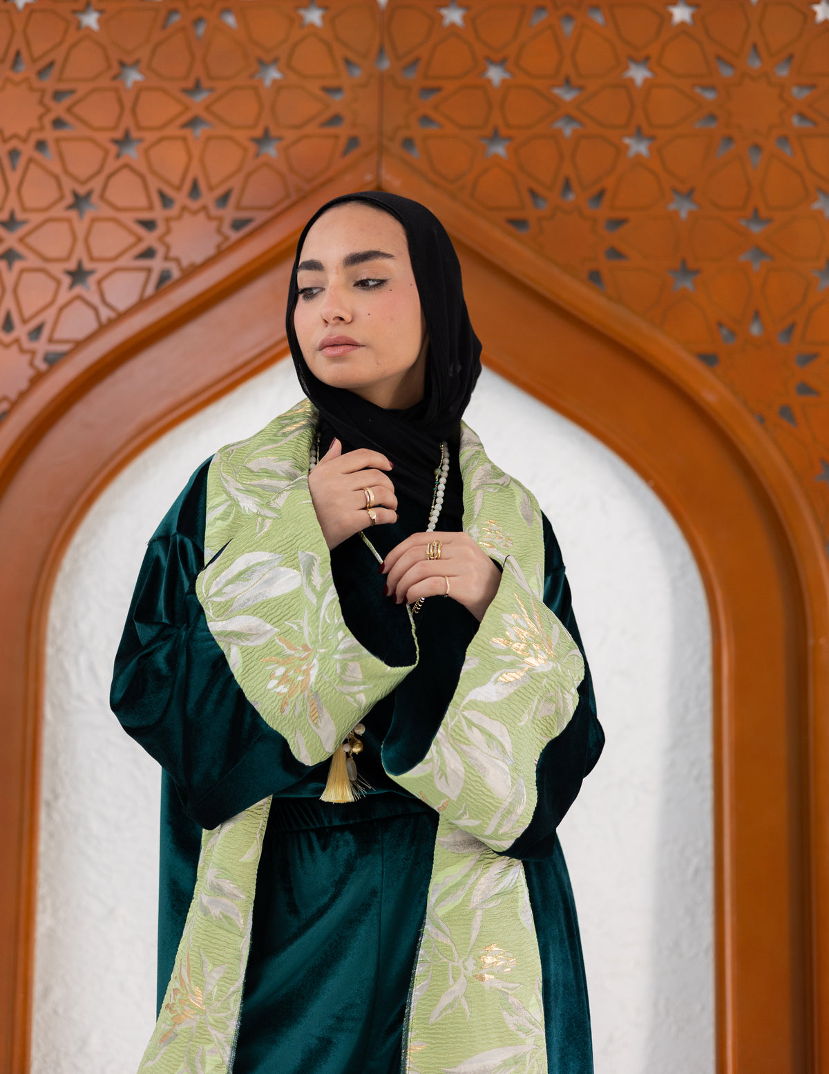 Harir set — royal green