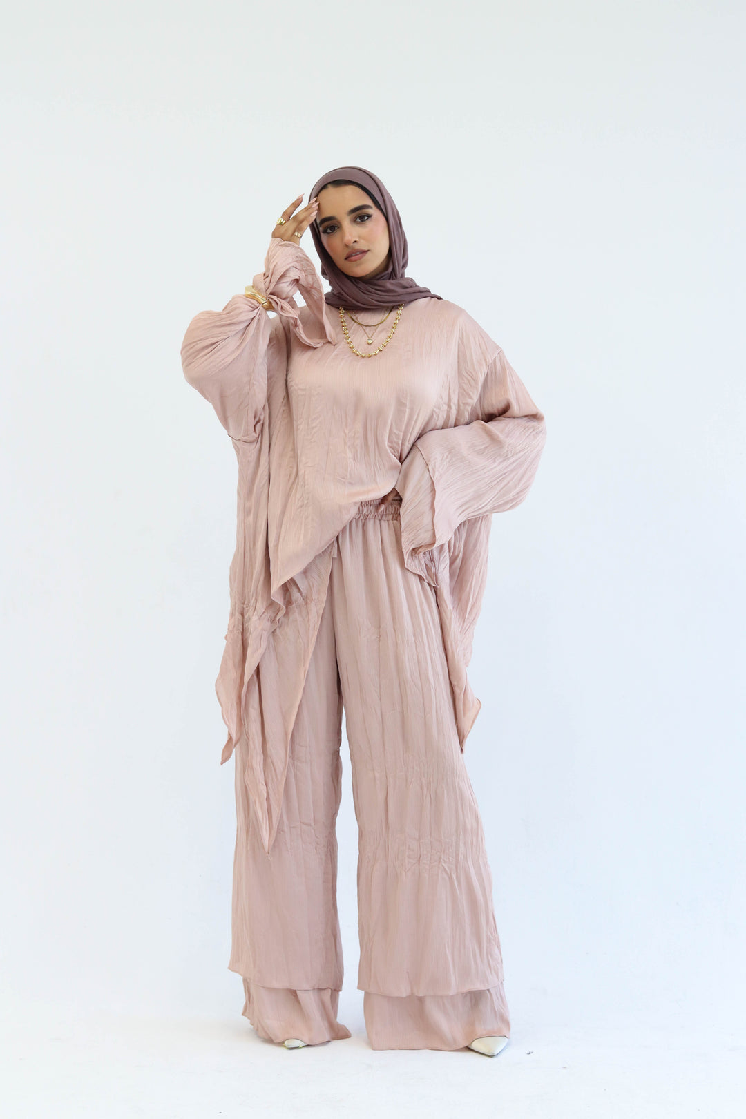 Crushed Set in Nude
