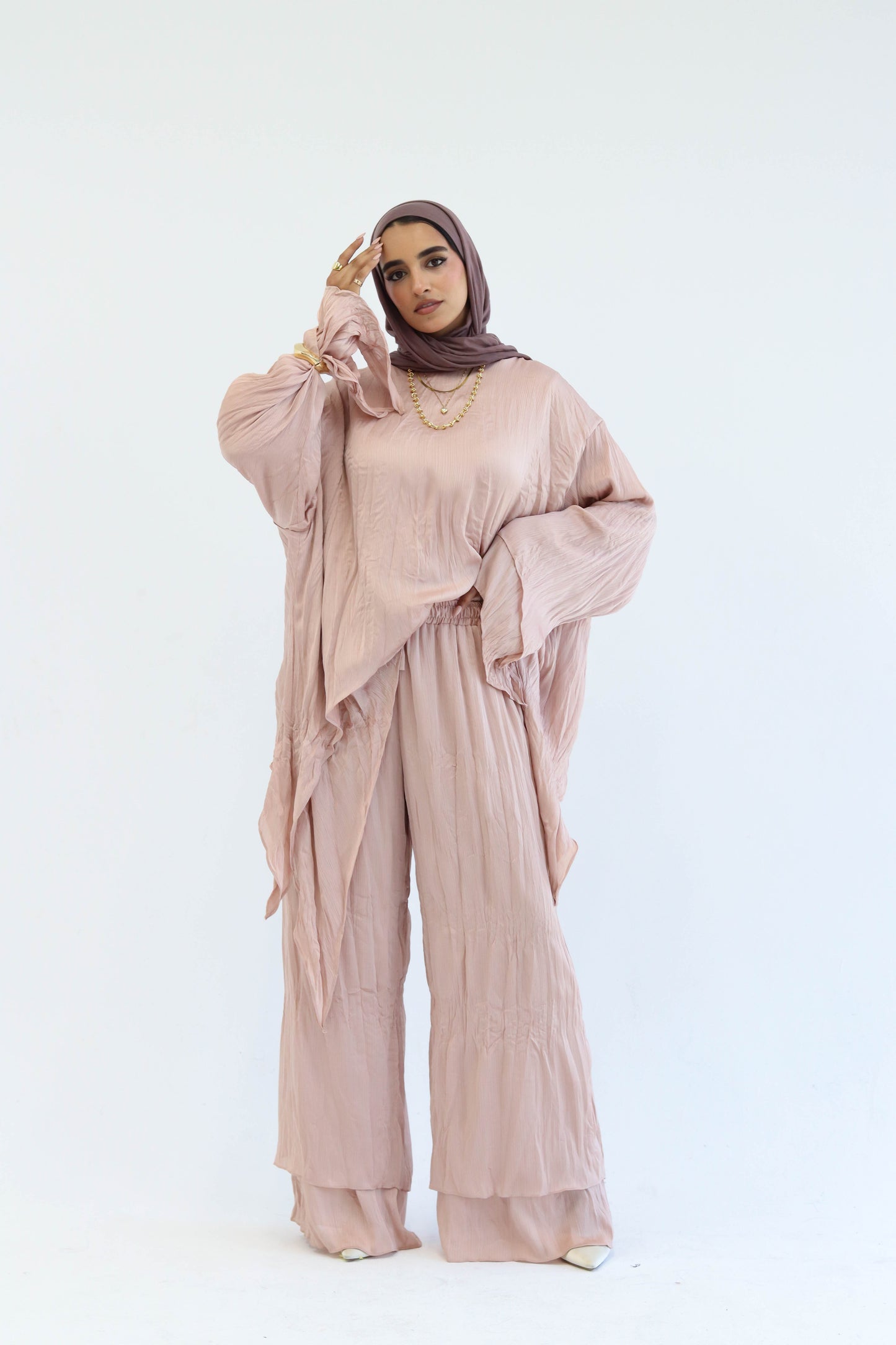 Crushed Set in Nude
