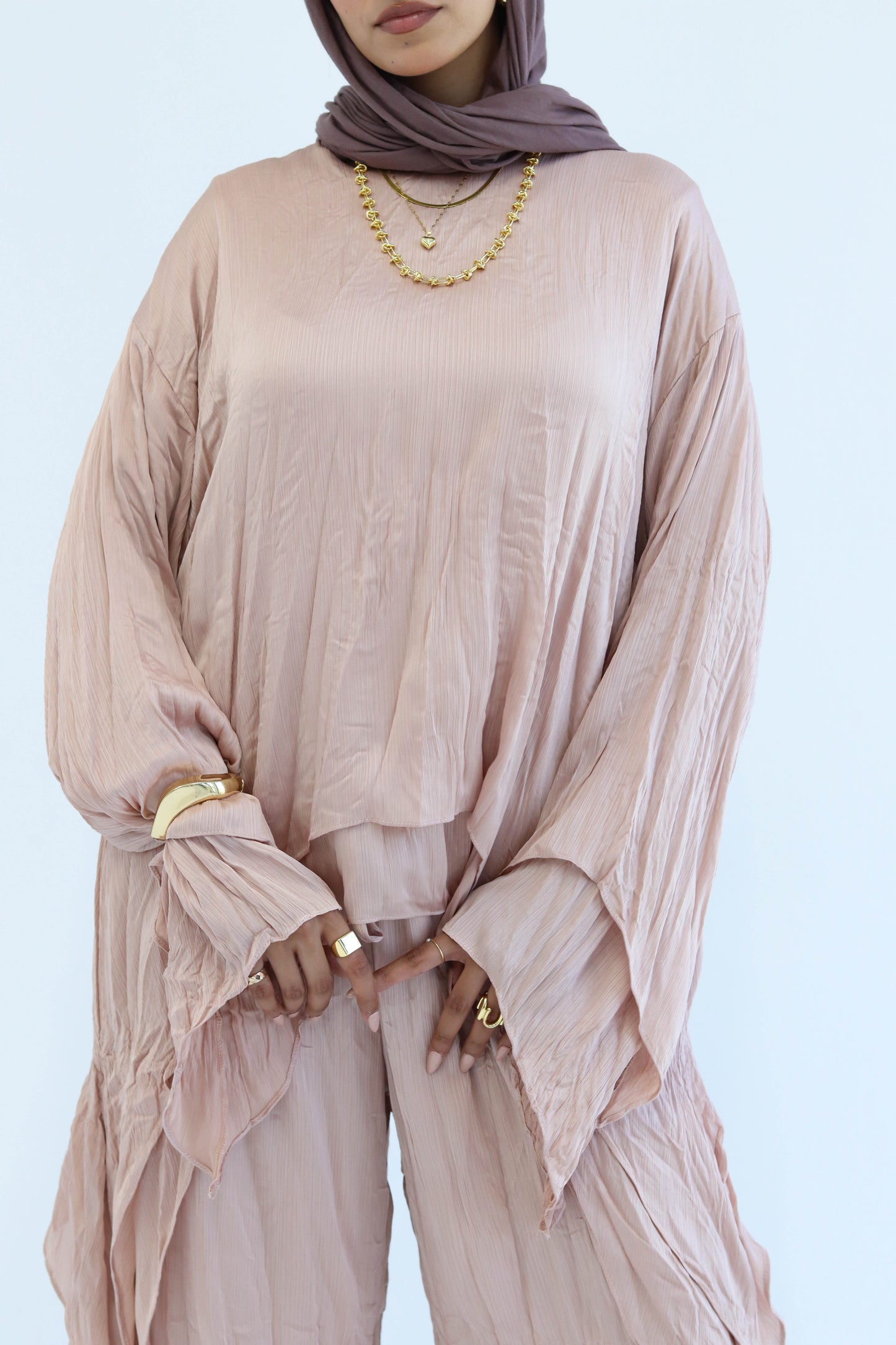 Crushed Set in Nude