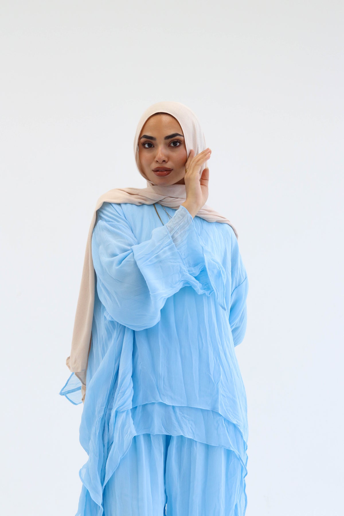 Crushed set in baby blue