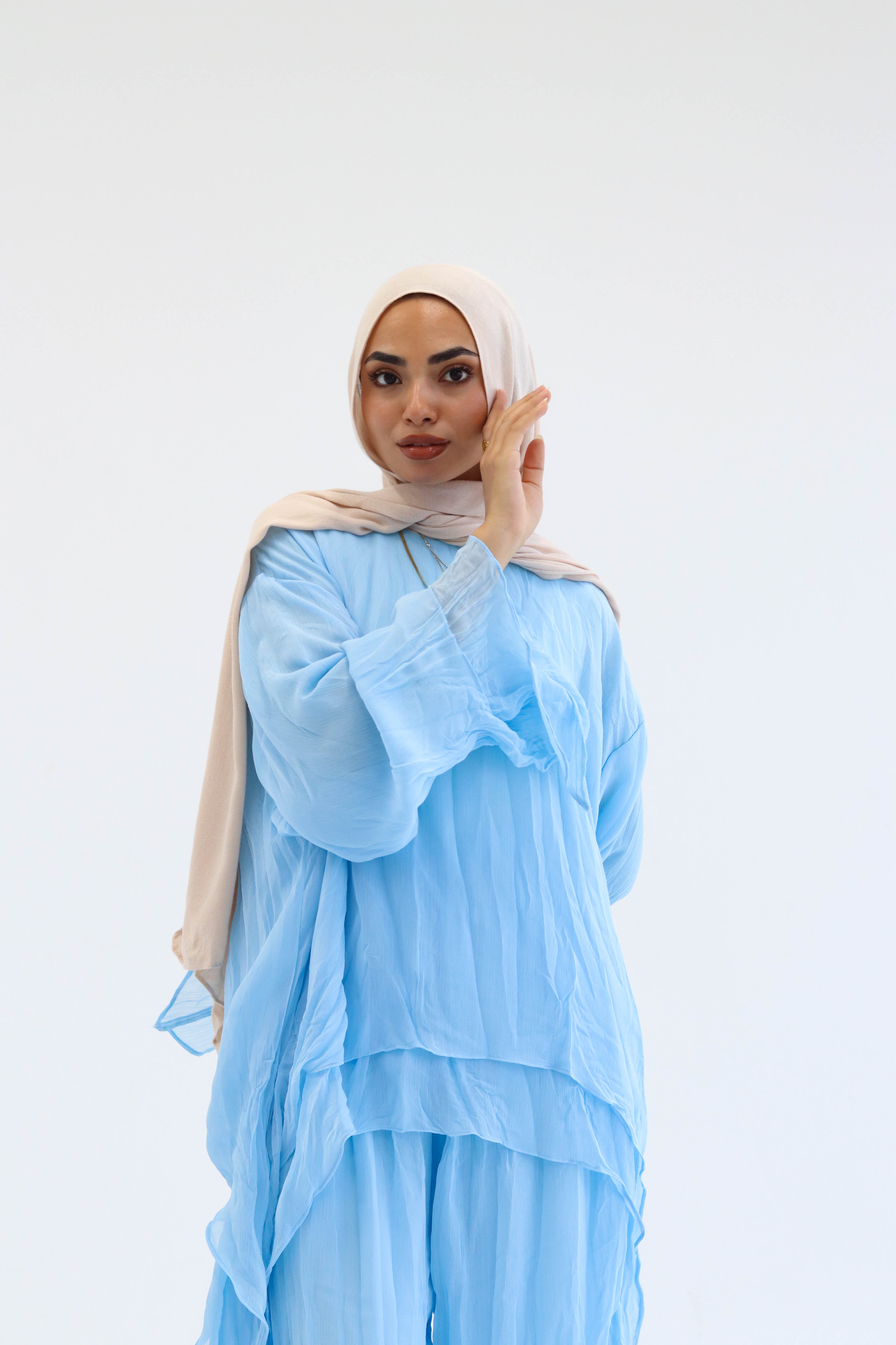 Crushed Set in Baby blue