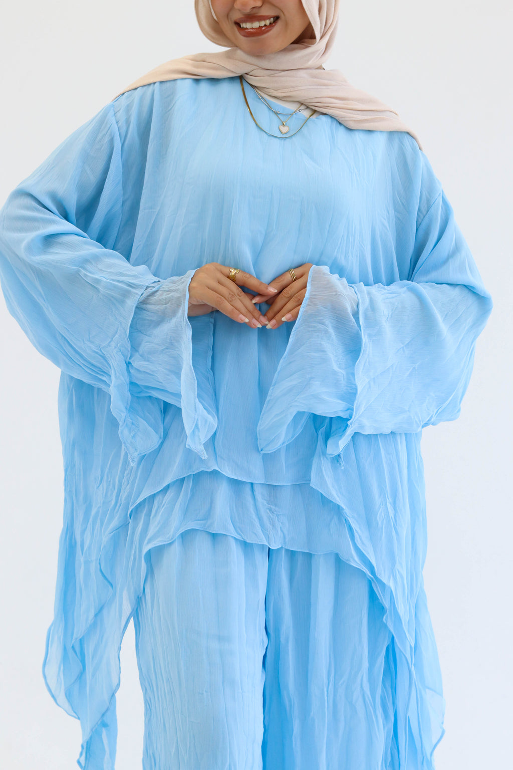 Crushed Set in Baby blue