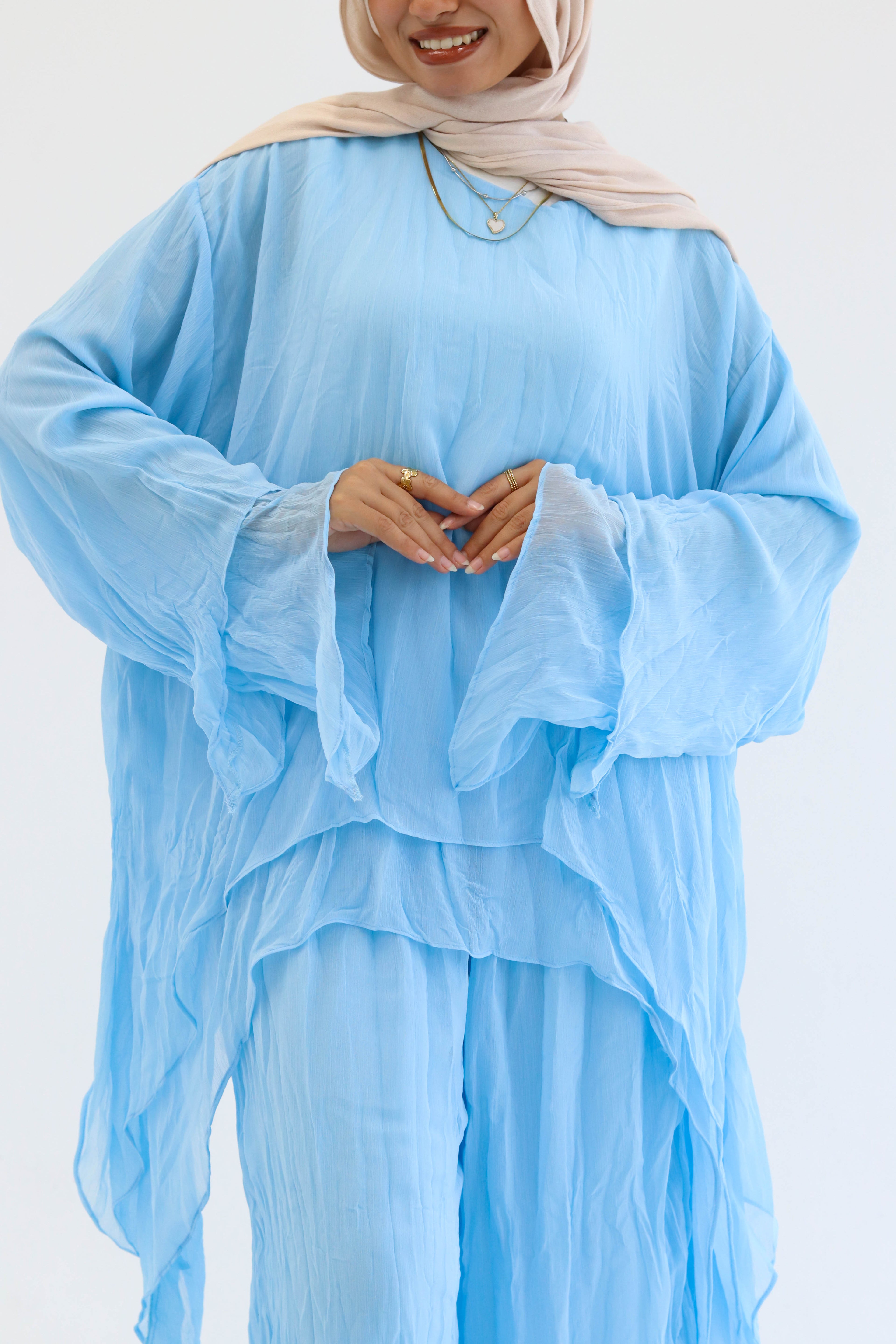 Crushed Set in Baby blue