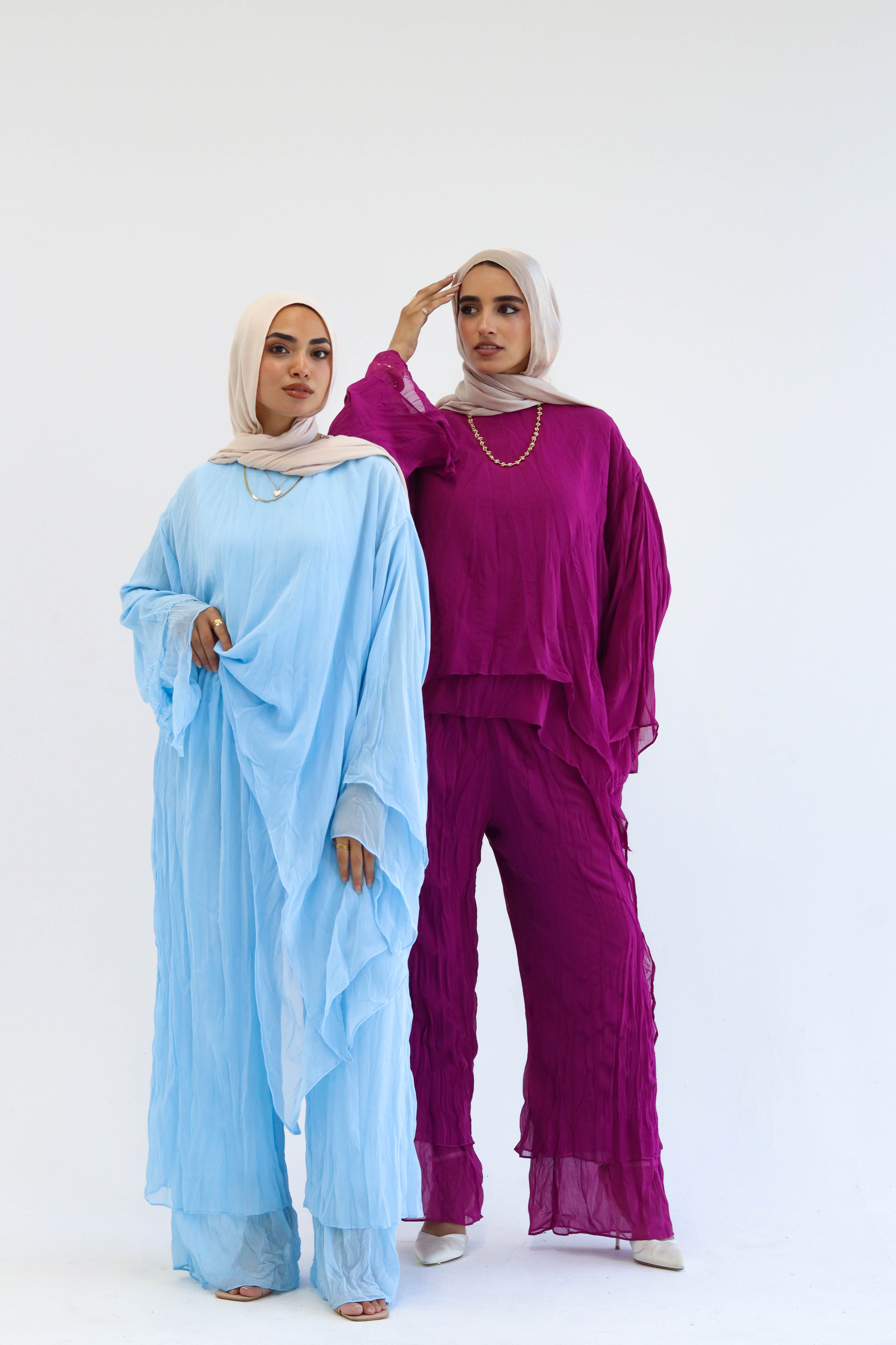 Crushed Set in Baby blue