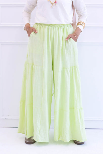 Butter Yellow Wide Leg Pants