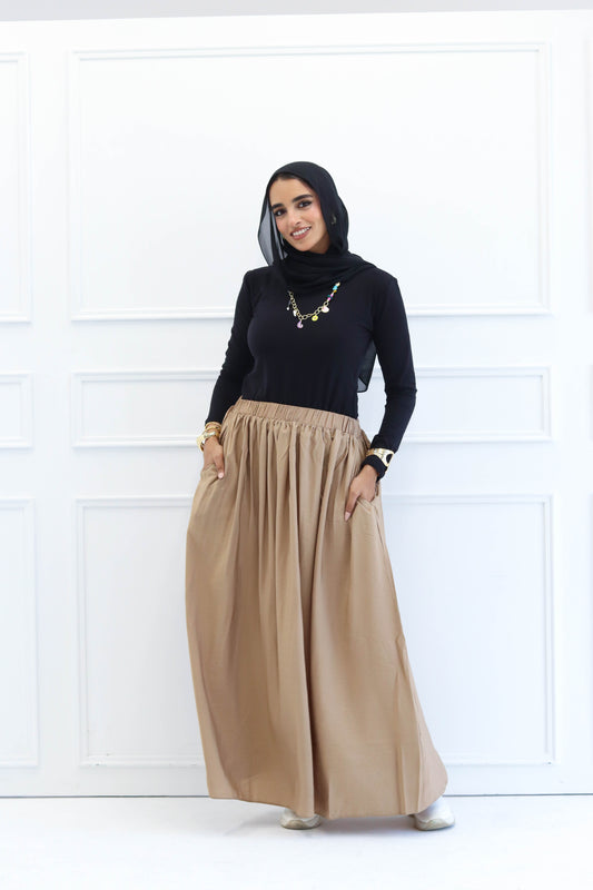 Pleated skirt in Cafe