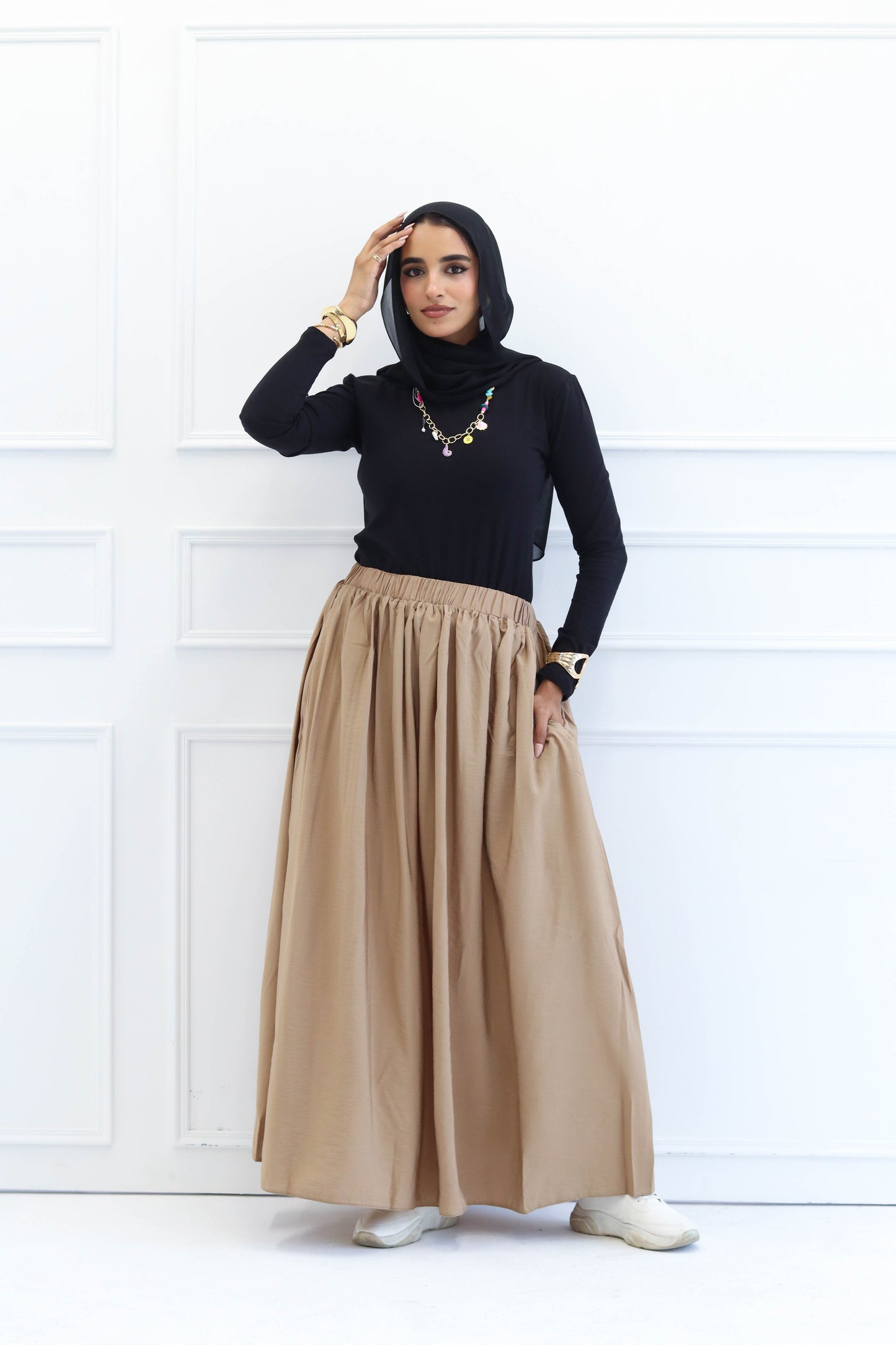 Pleated skirt in Cafe