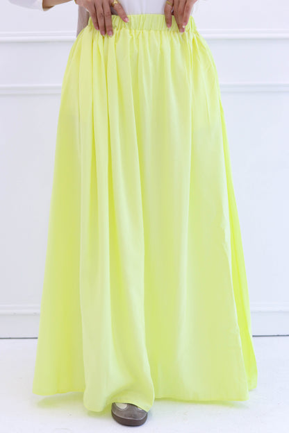 Pleated skirt in Yellow