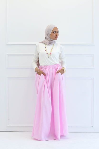 Pleated skirt in Baby Pink