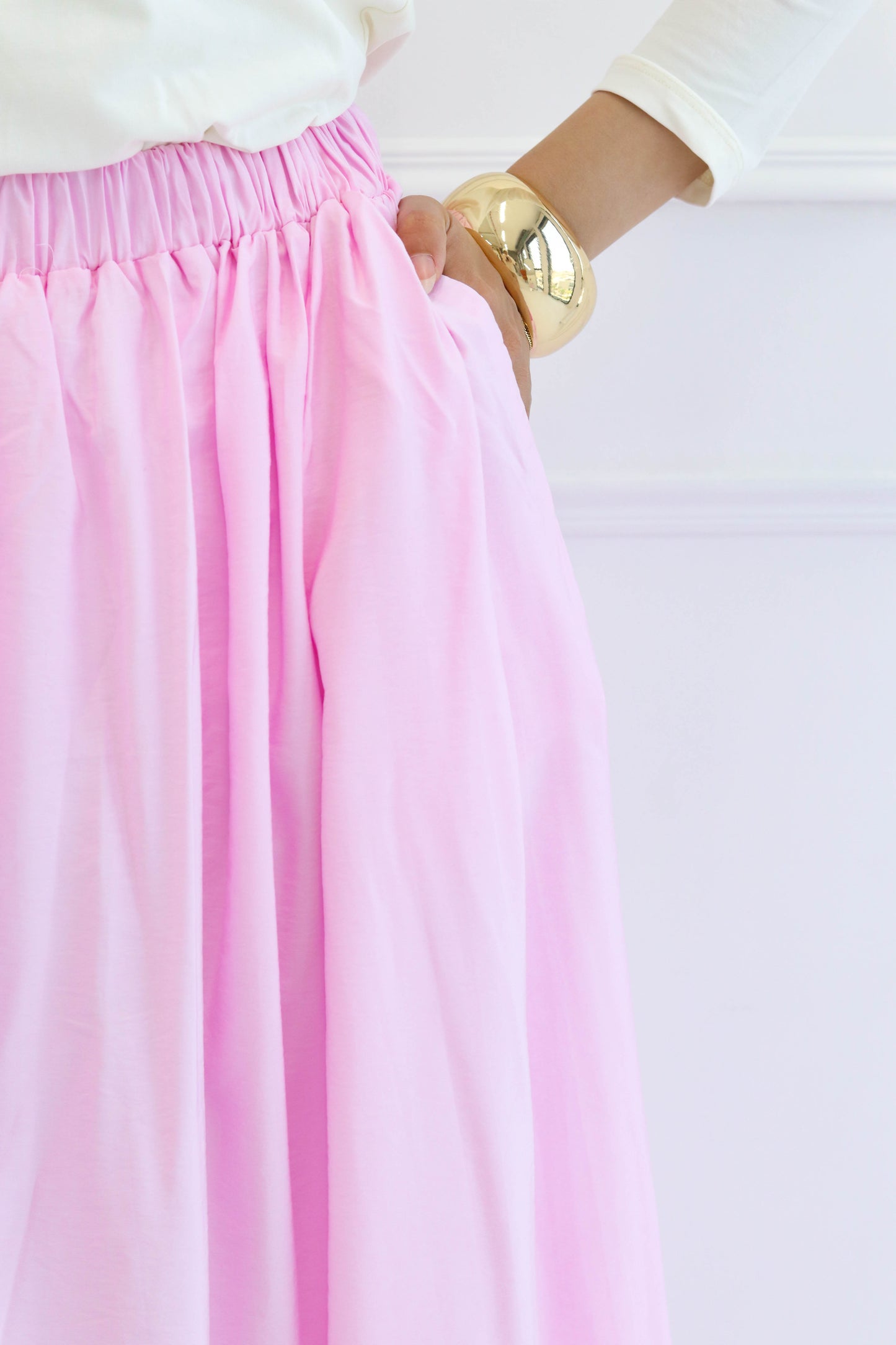 Pleated skirt in Baby Pink