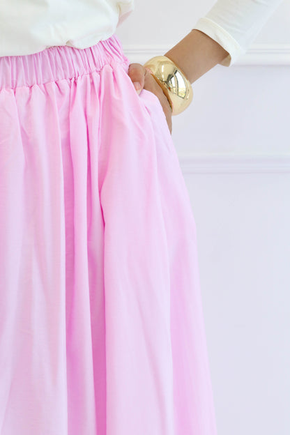 Pleated skirt in Baby Pink