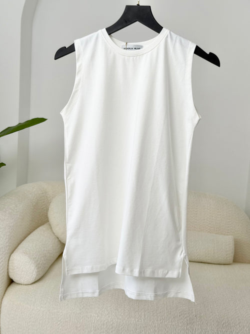 Basic T-shirt Cut In White
