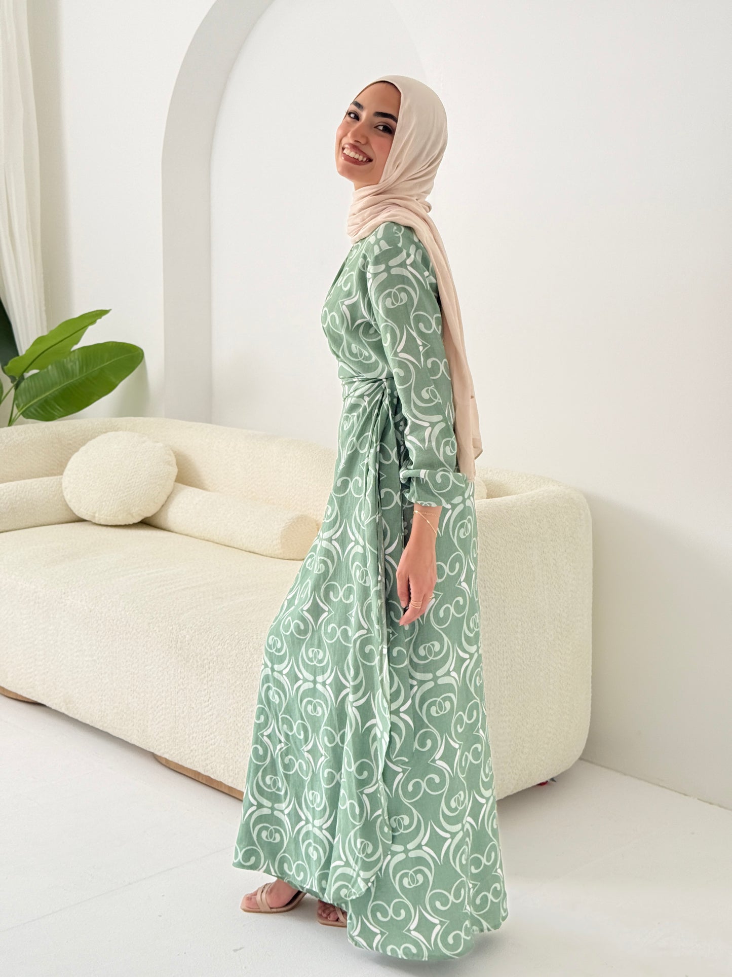 Candy Kayan Dress In Mint Green