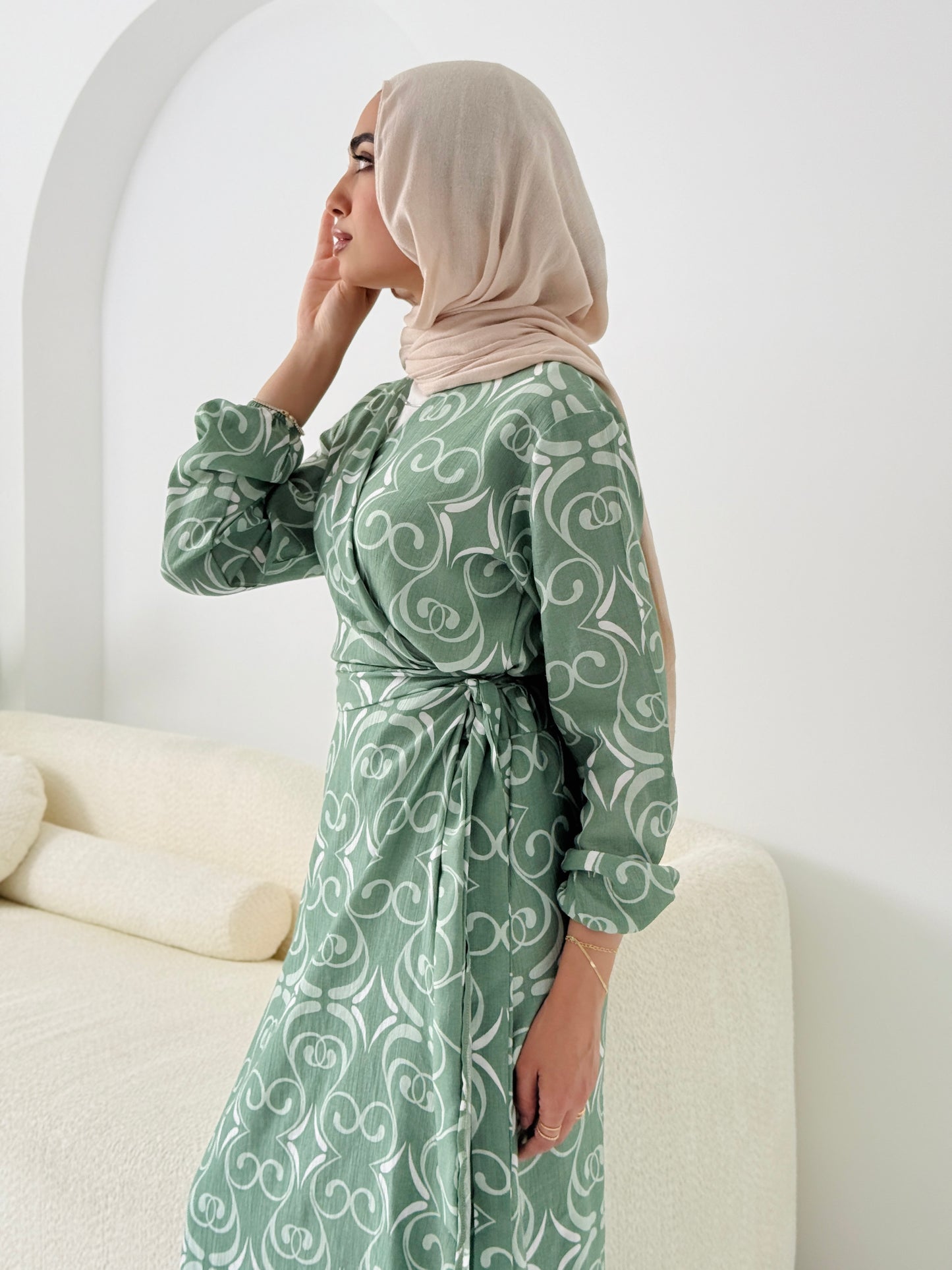 Candy Kayan Dress In Mint Green
