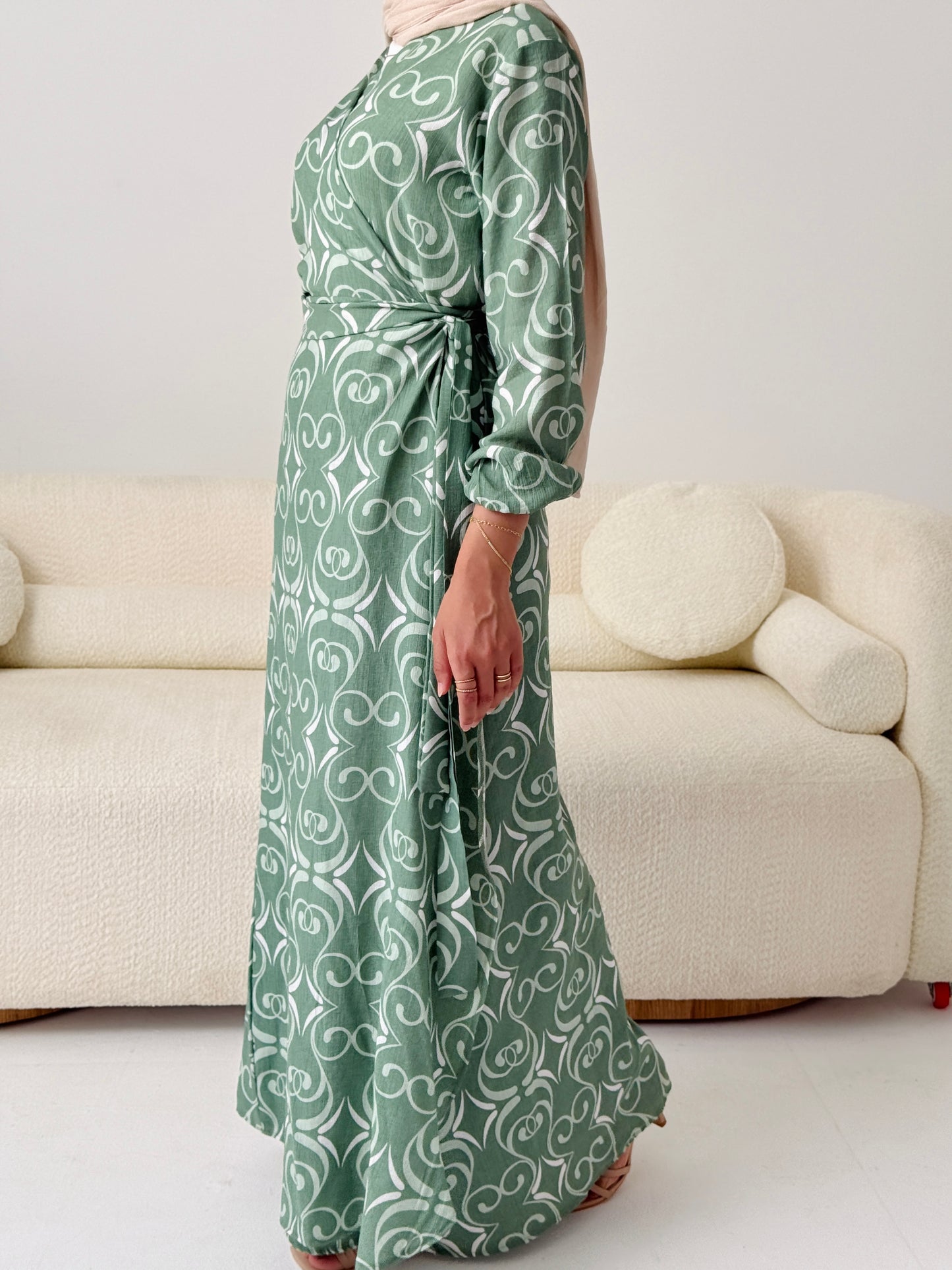 Candy Kayan Dress In Mint Green