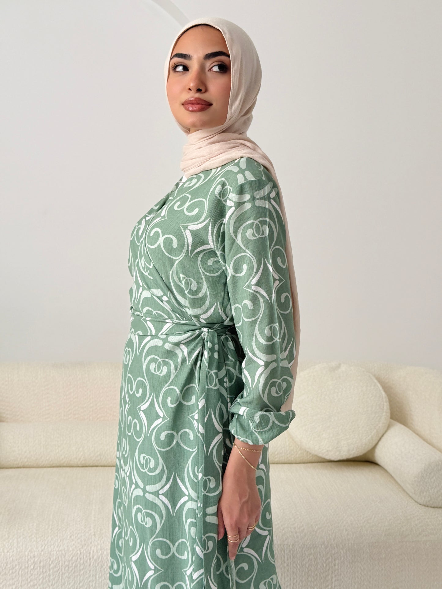 Candy Kayan Dress In Mint Green