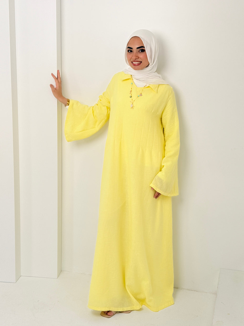 Darts Dress In Yellow