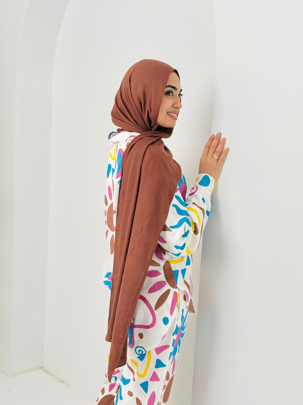 Printed Sun Set In Turquoise