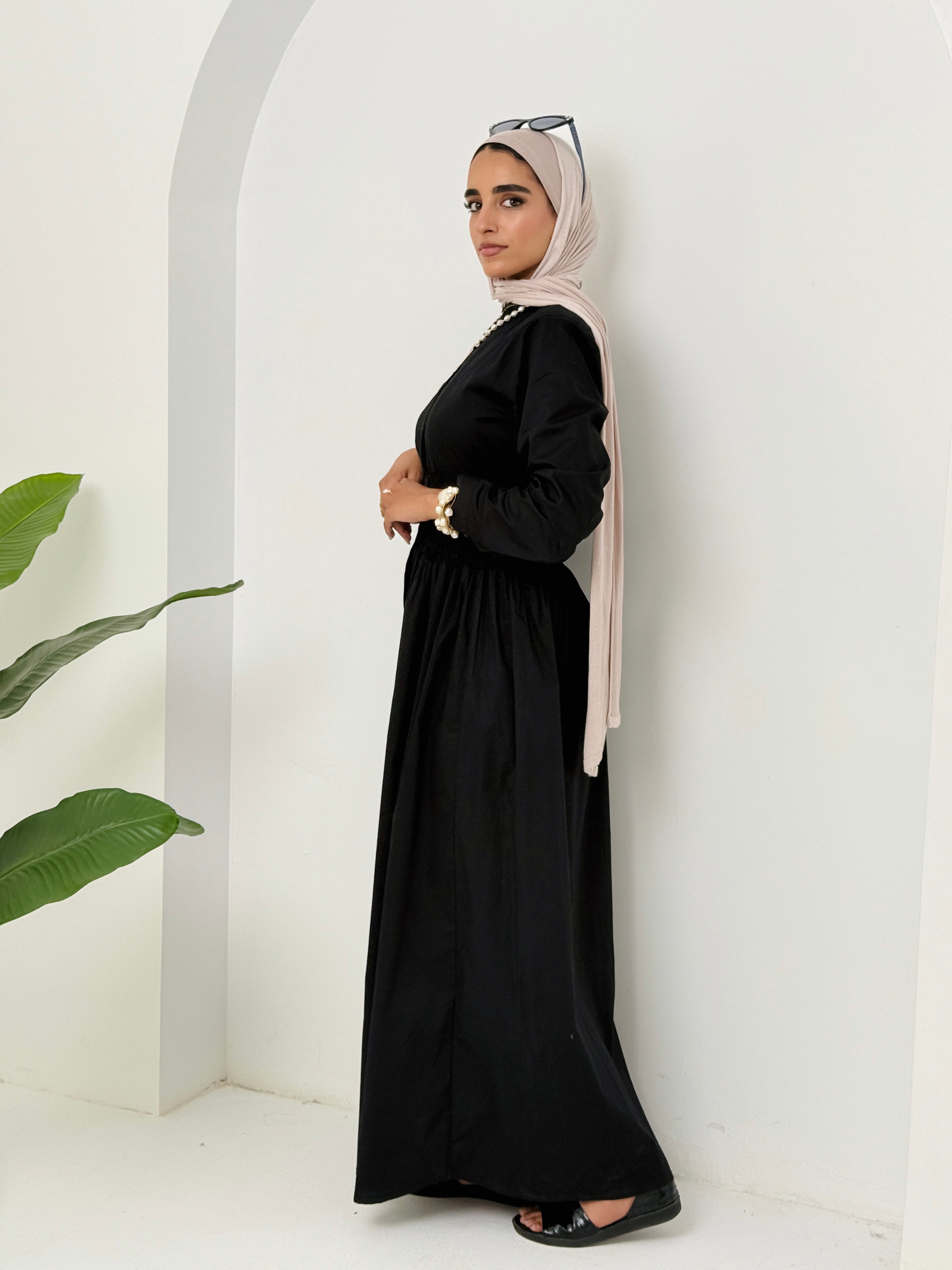 Poplin dress In Black