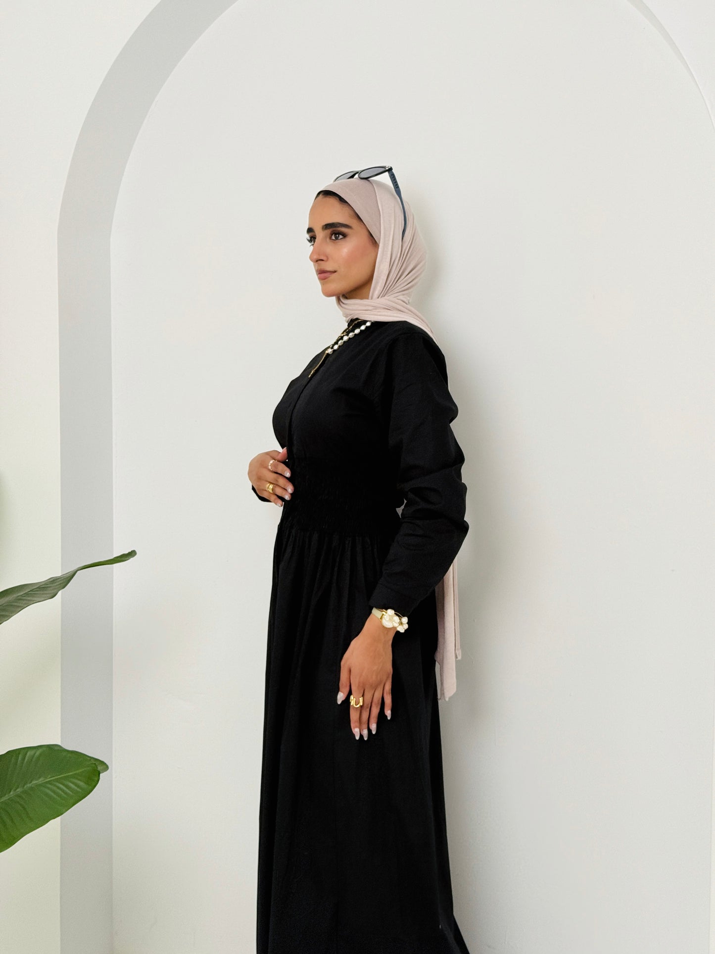 Poplin dress In Black