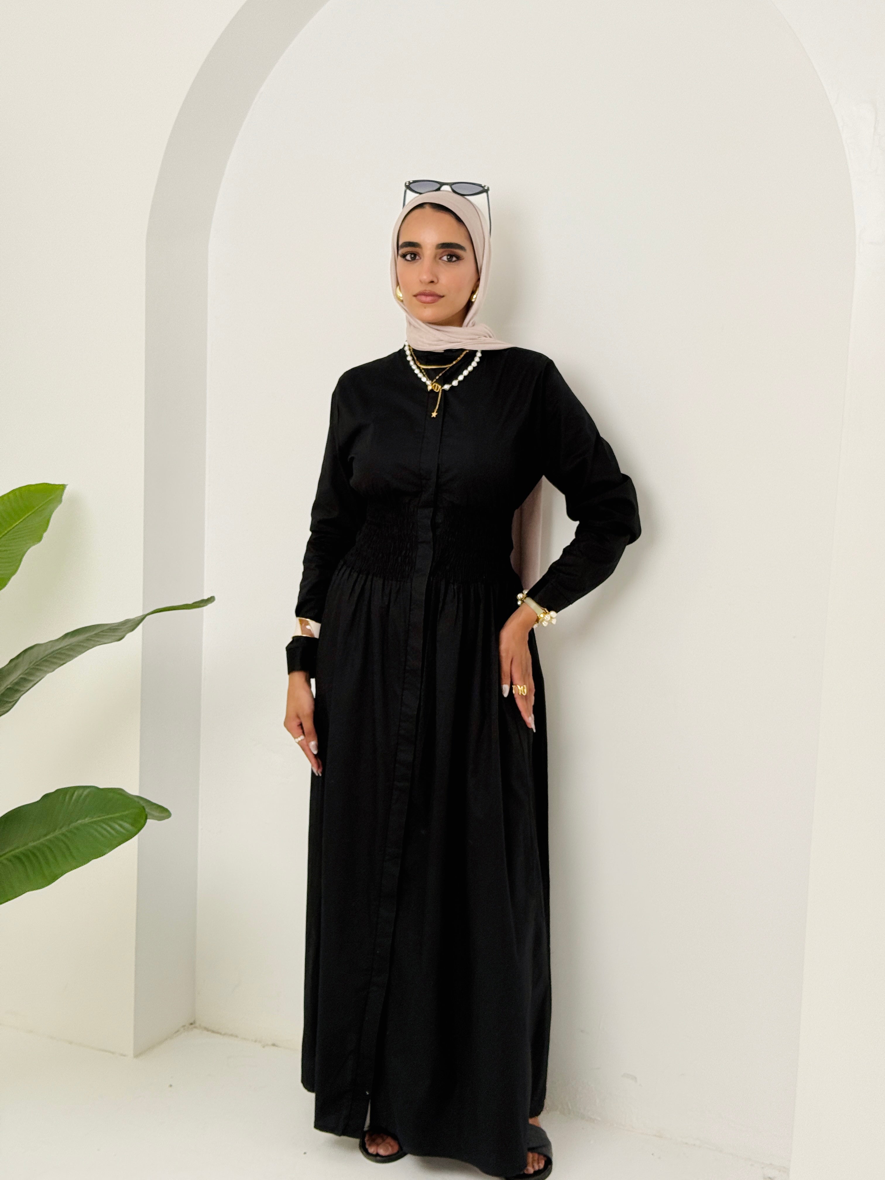 Poplin dress In Black