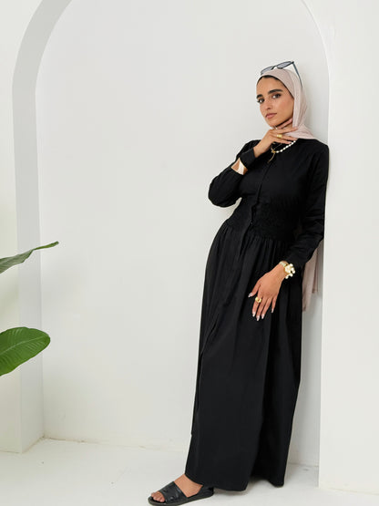 Poplin dress In Black