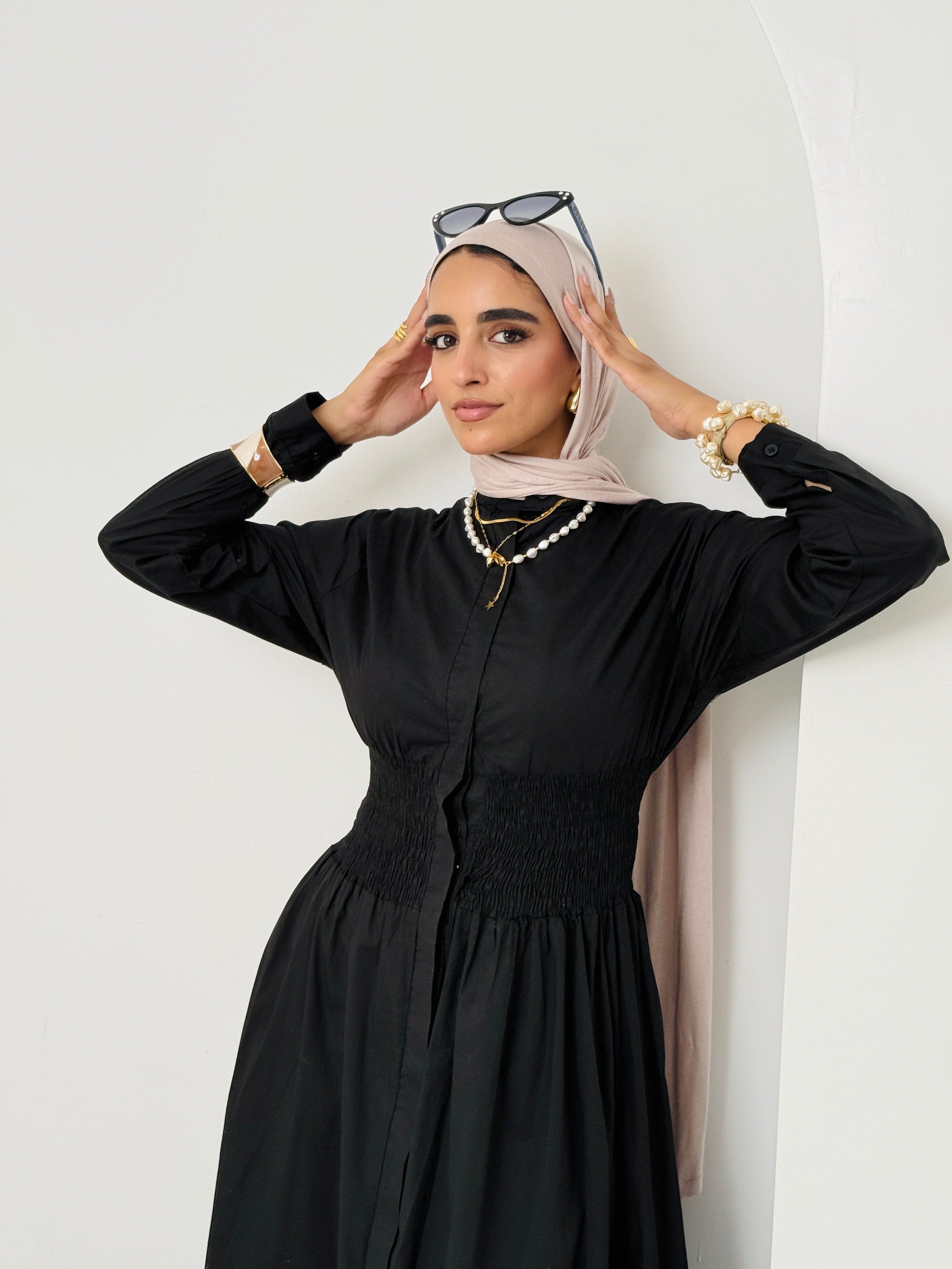 Poplin dress In Black