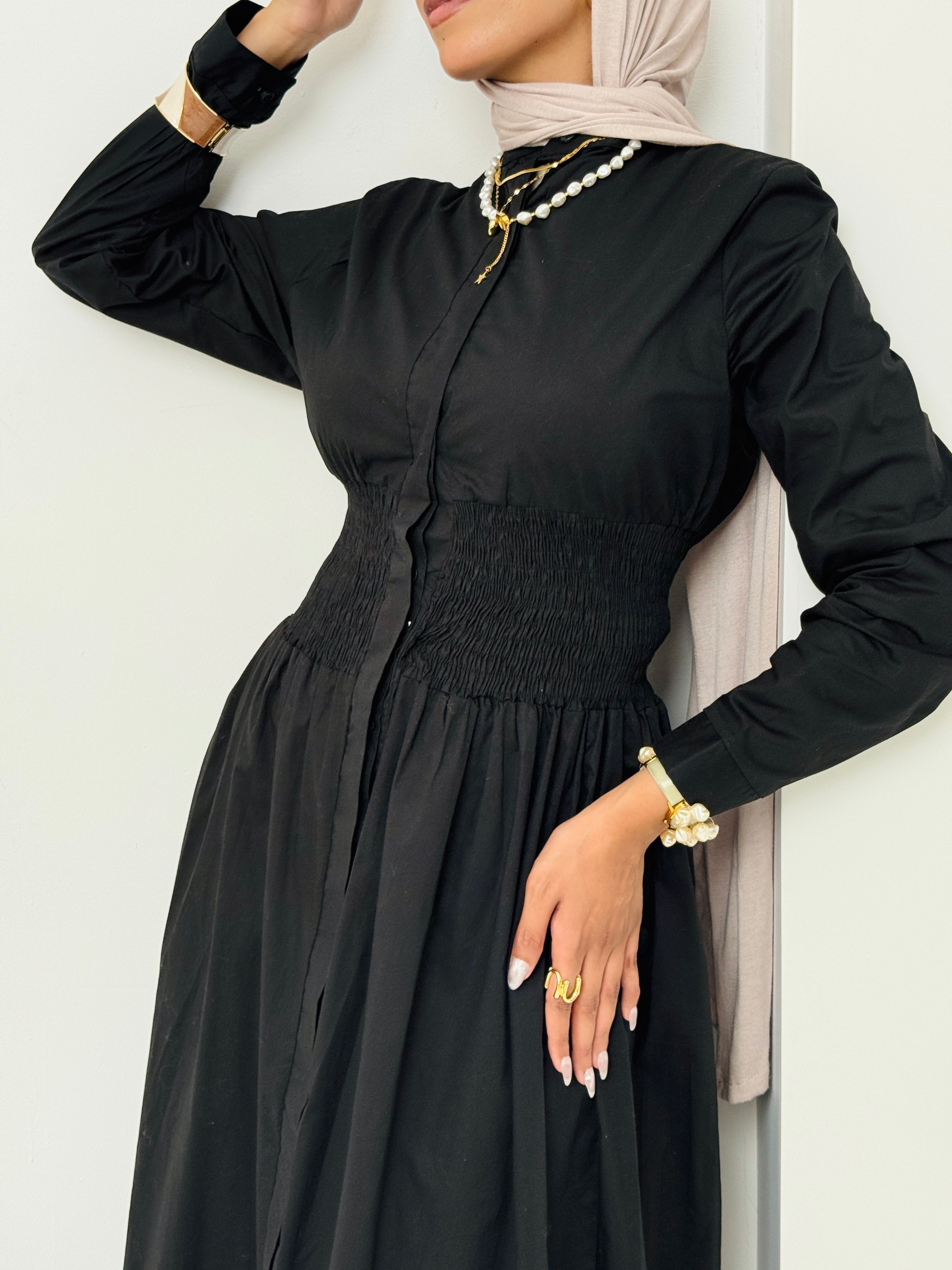 Poplin dress In Black