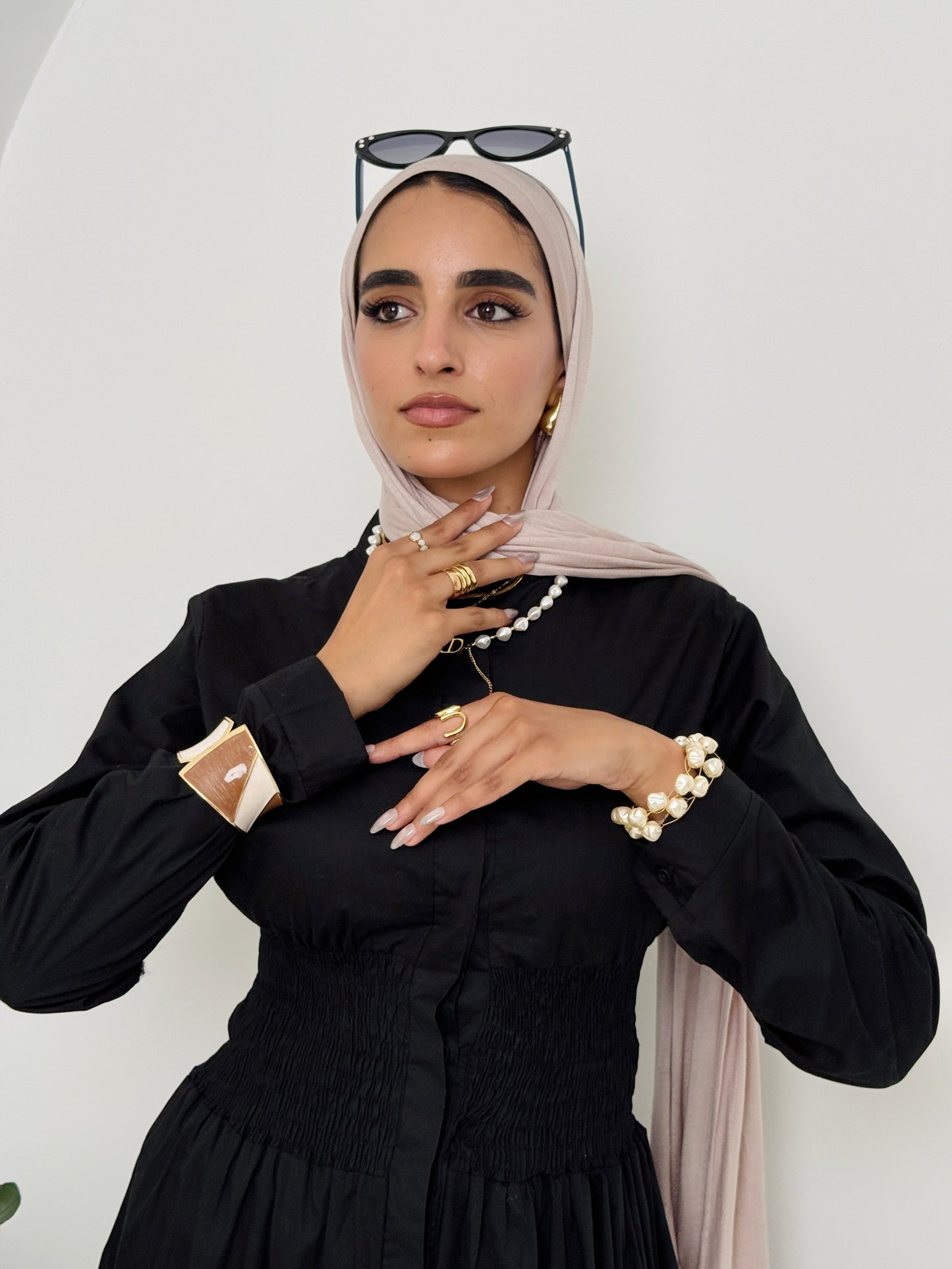 Poplin dress In Black