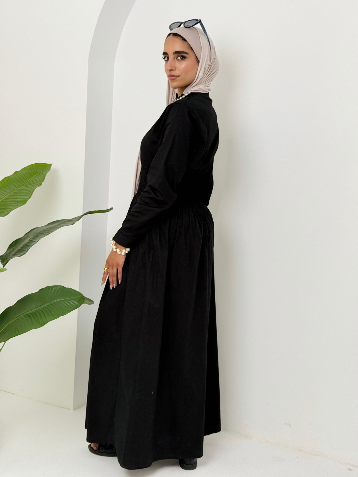 Poplin dress In Black