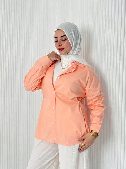 Orange Poplin Shirt