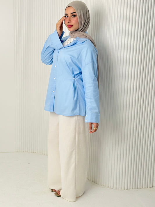 Baby-Blue Poplin Shirt