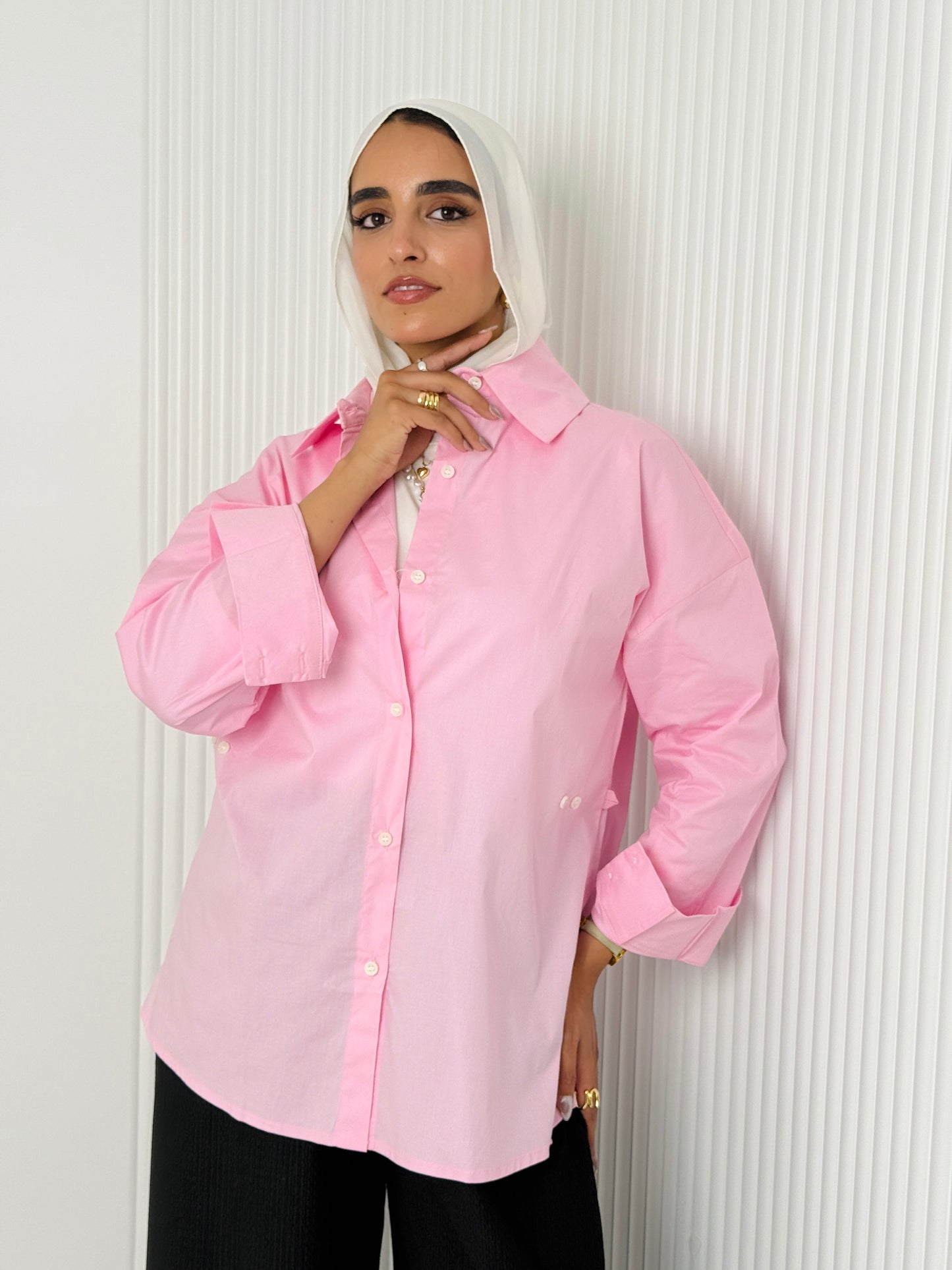 Pink Poplin Shirt
